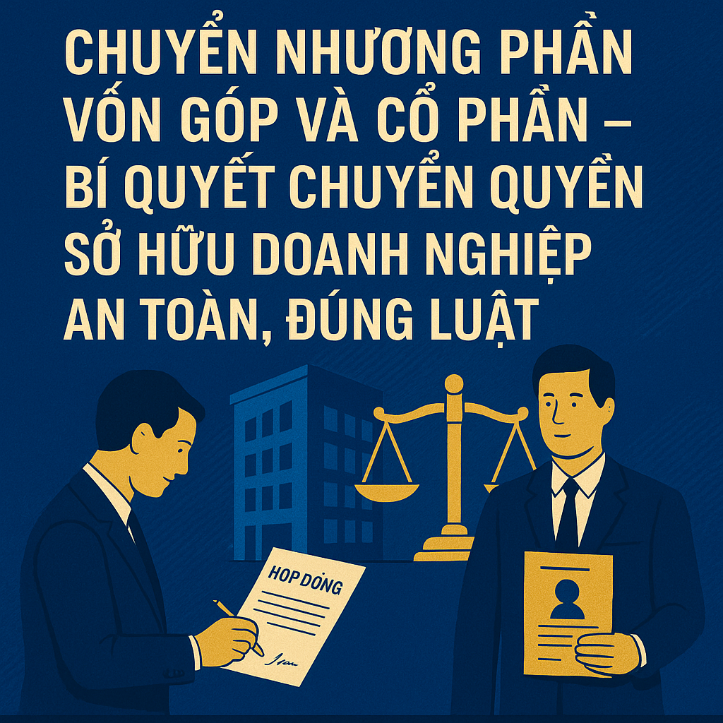 Chuyển nhượng phần vốn góp và cổ phần – Bí quyết chuyển quyền sở hữu doanh nghiệp an toàn, đúng luật