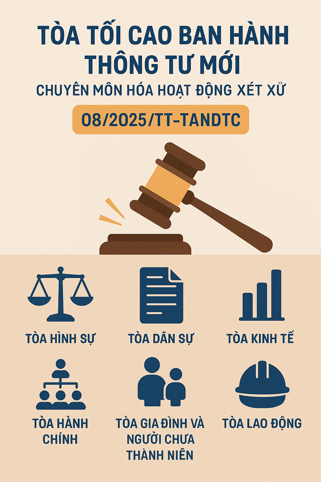 Tòa án Nhân dân Tối cao ban hành Thông tư 08/2025/TT-TANDTC: Bước tiến trong chuyên môn hóa hoạt động xét xử