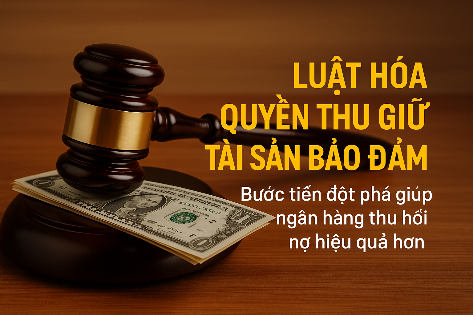 Luật hóa quyền thu giữ tài sản bảo đảm: Bước tiến đột phá giúp ngân hàng thu hồi nợ hiệu quả hơn