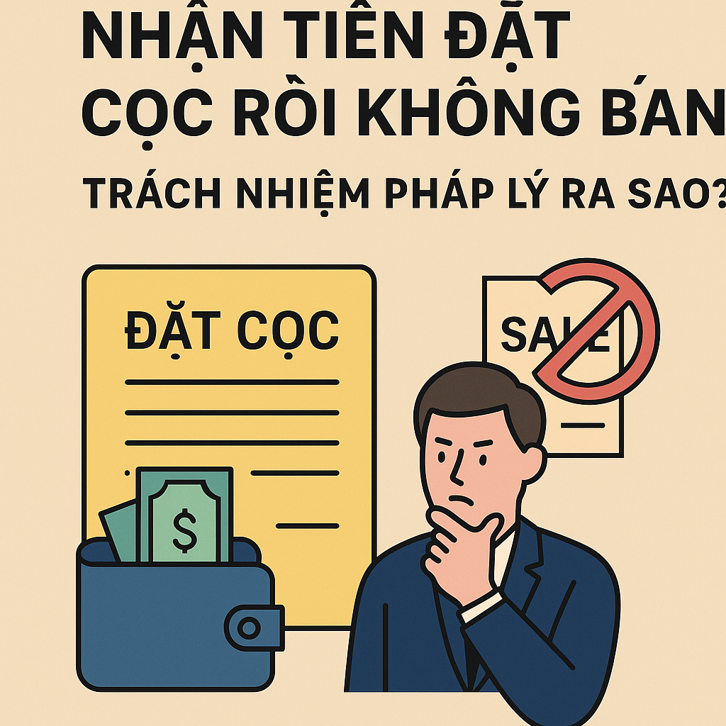 NHẬN TIỀN ĐẶT CỌC RỒI KHÔNG BÁN – TRÁCH NHIỆM PHÁP LÝ RA SAO?